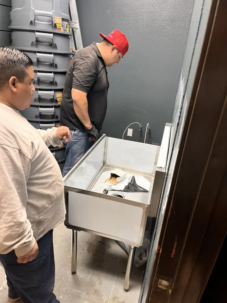 Commercial plumbing and sink installation in Bagley